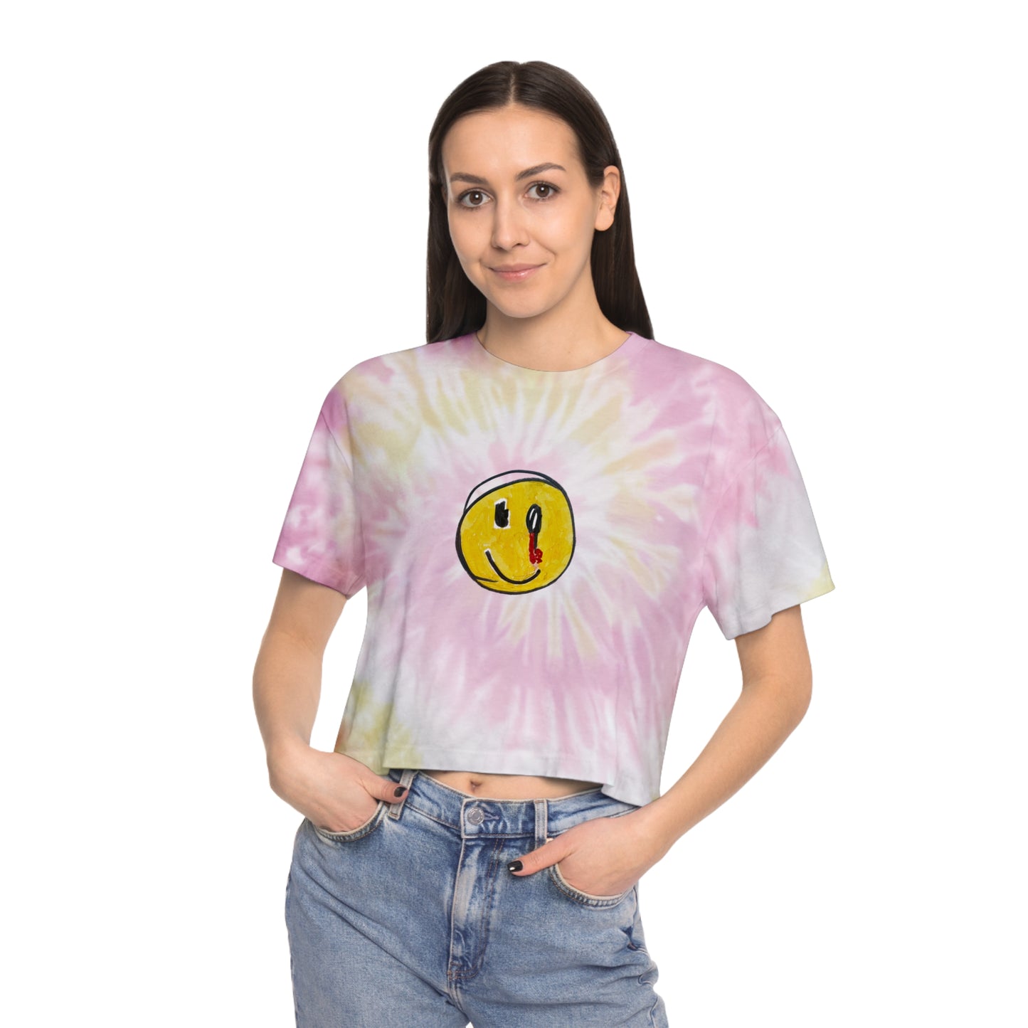Tie-Dye Crop Tee 01: Keep Smilin'!