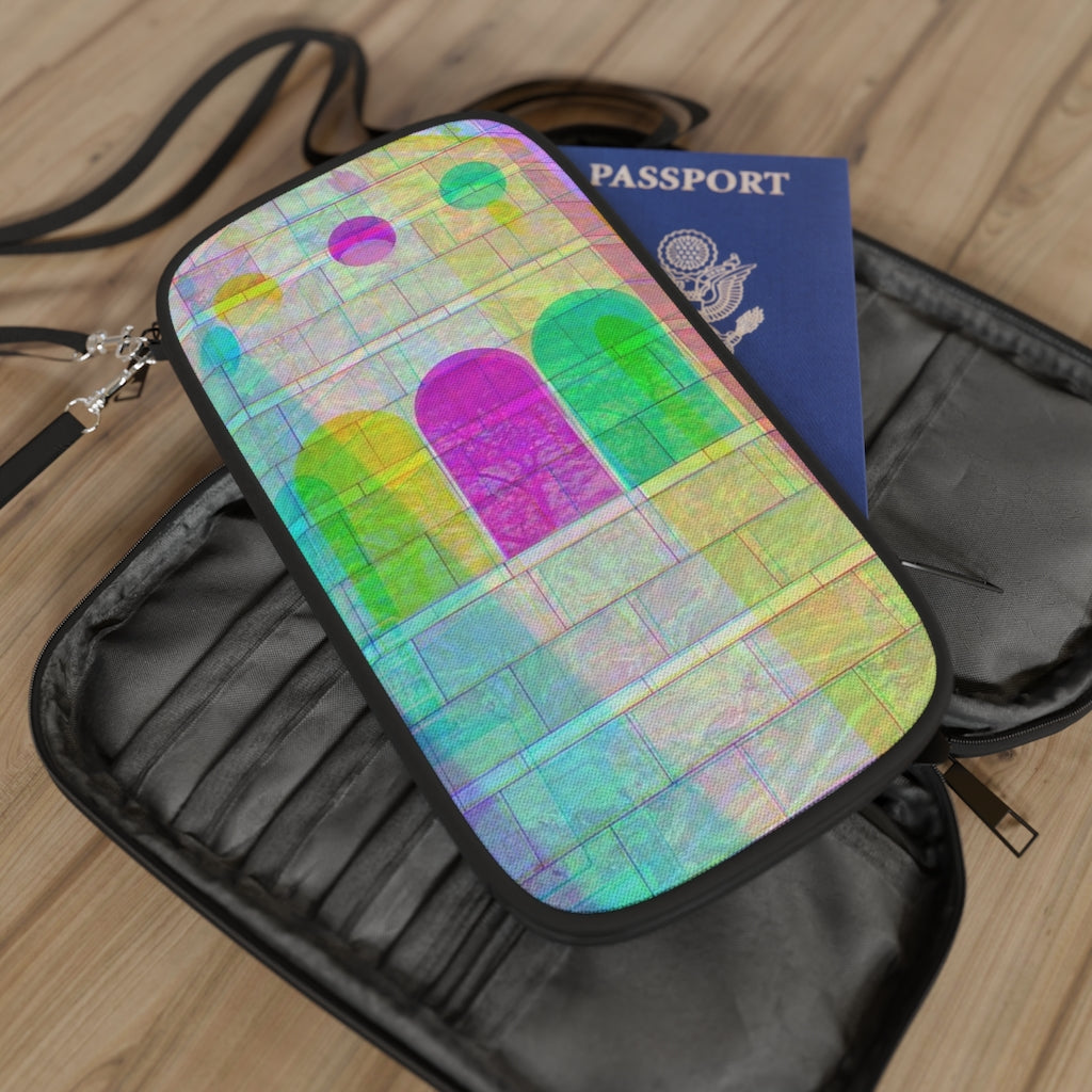 Passport Wallet 01: Baptistry Arches In Technicolor Triplicate Skew