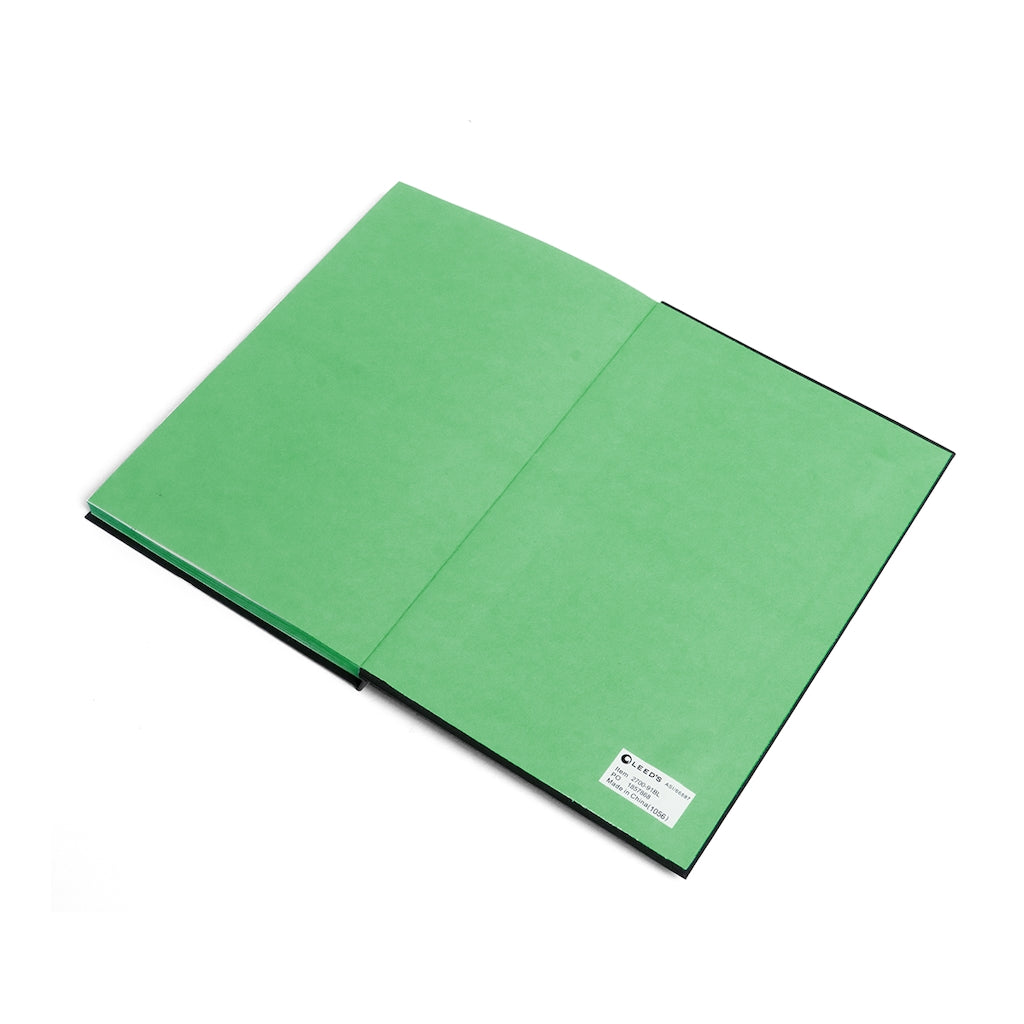 Color-Contrast Ruled Notebook With Metallic Floral Design Cover Color