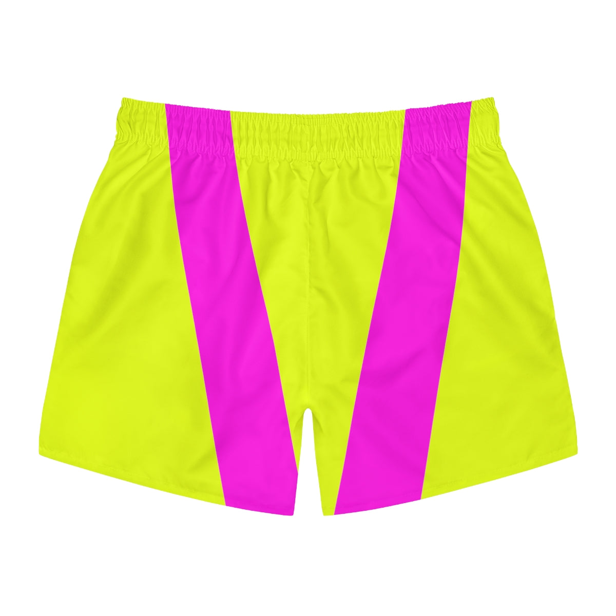 Fluorescent Yellow Pink Geometric Summer 2022 Swimming Trunks!