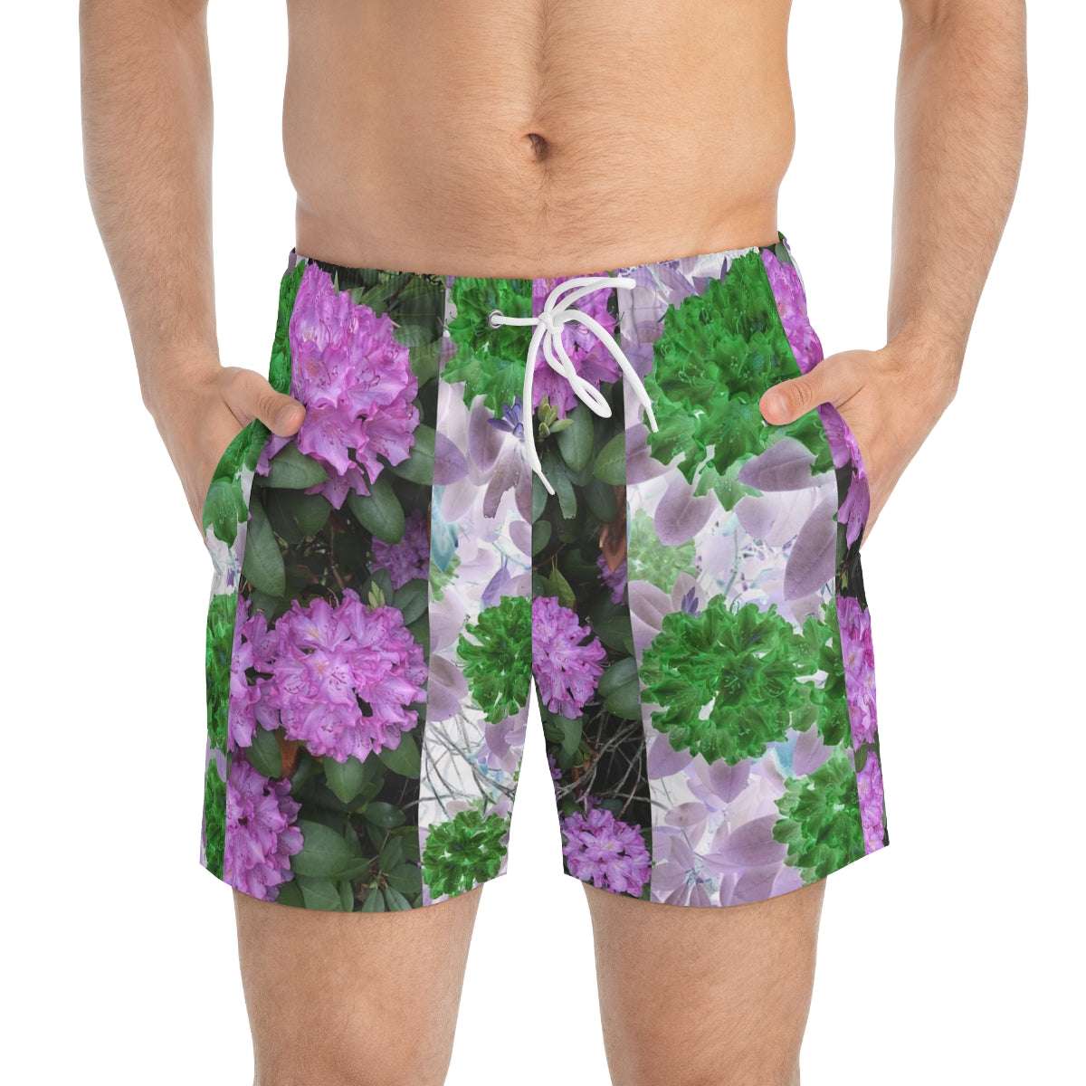 Striped Floral Cyberpunk Pink Purple Slime Green Summer 2022 Fashion Trunks