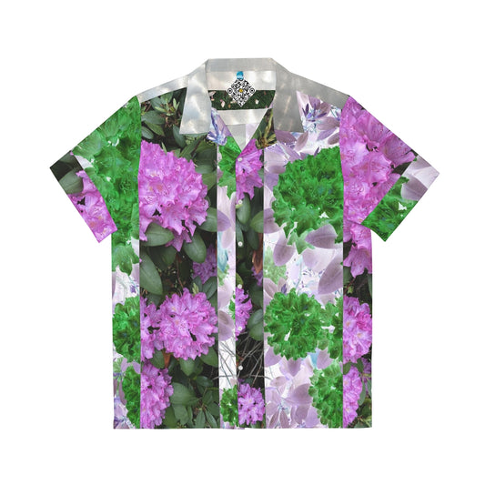 Hawaiian Shirt 05: Striped Tropical Cyberpunk Style