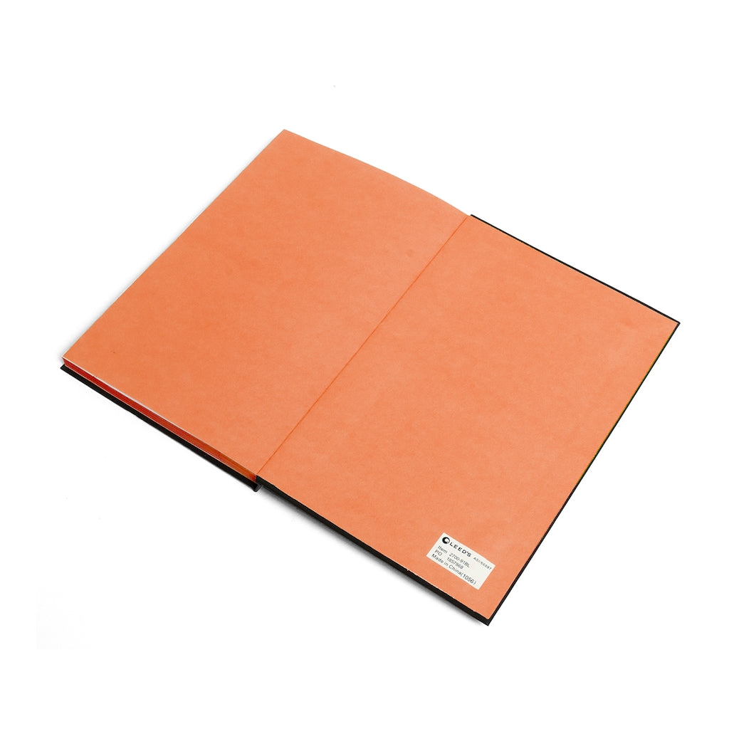 Color-Contrast Ruled Notebook With Metallic Floral Design Cover Color