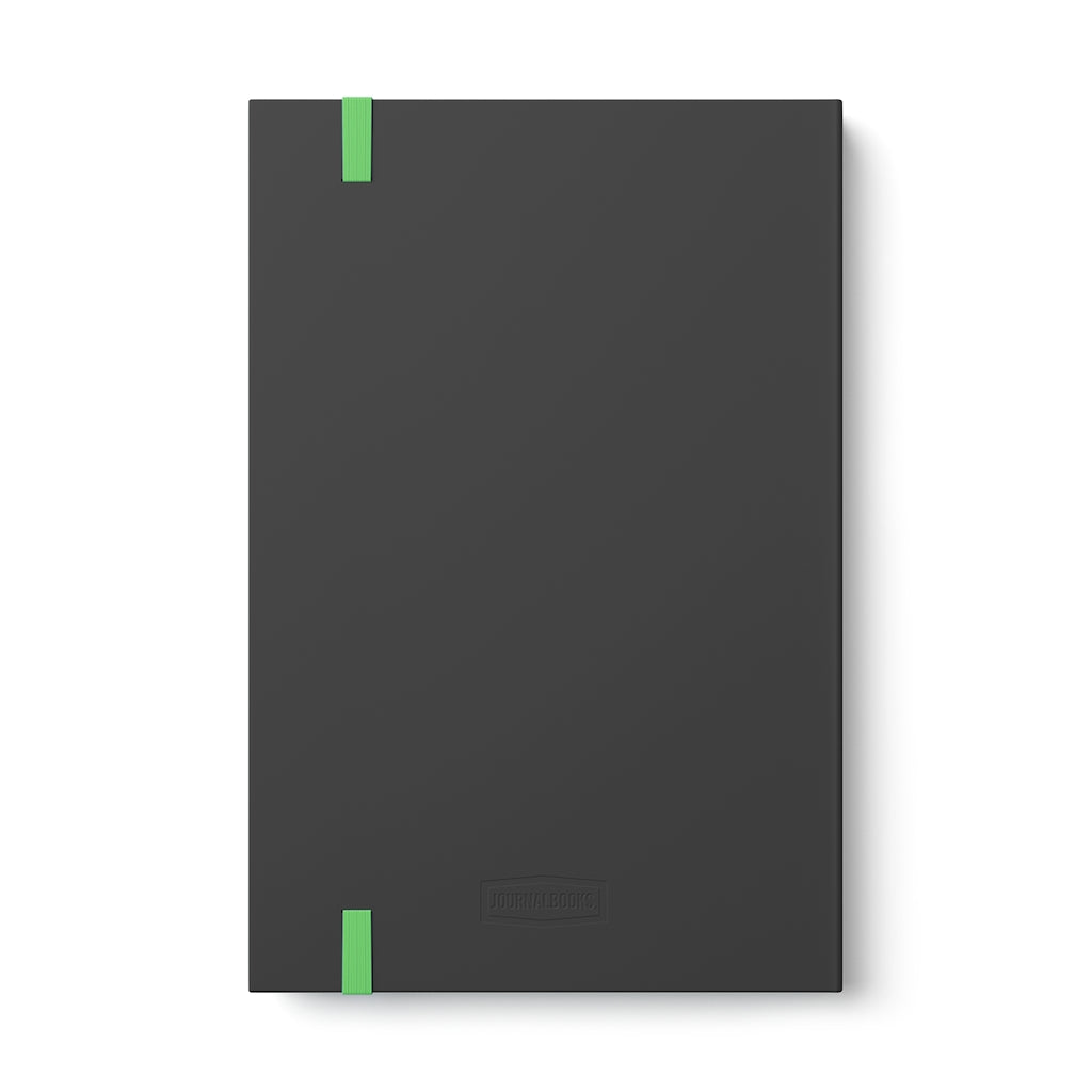 Color-Contrast Ruled Notebook With Metallic Floral Design Cover Color