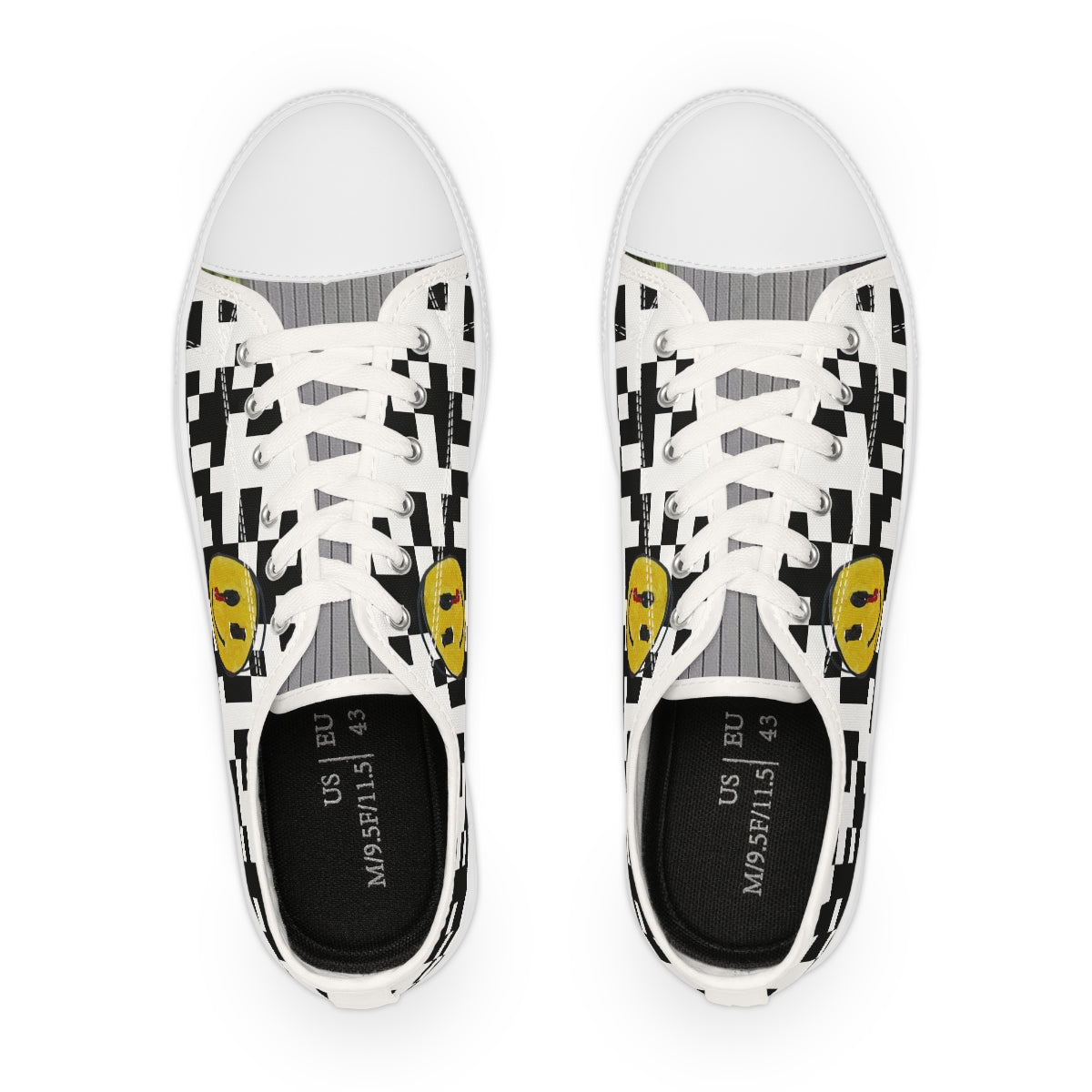 Checkered Smiley Low Tops!