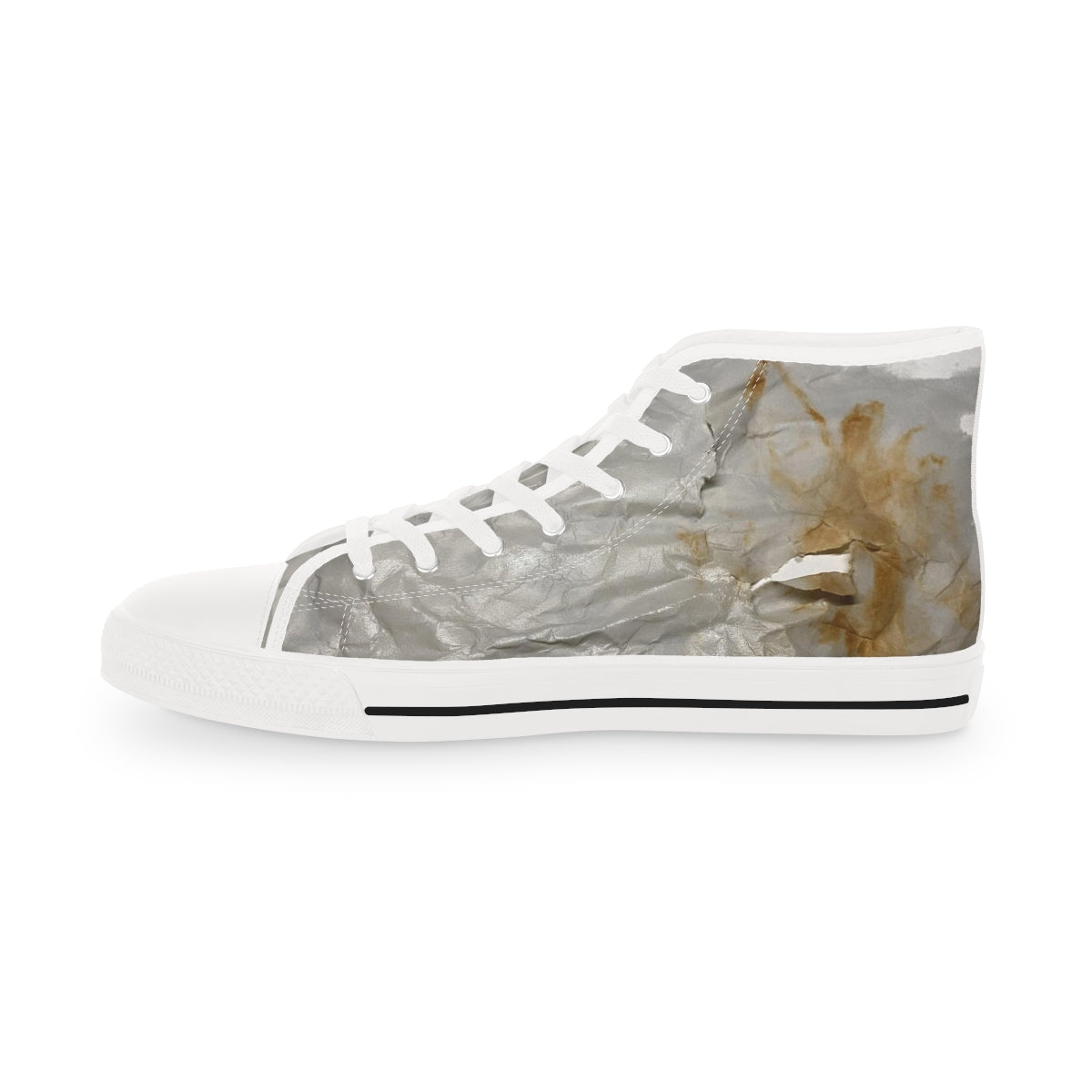 High Tops 01: Torn Paper Graphic Print Shoes!