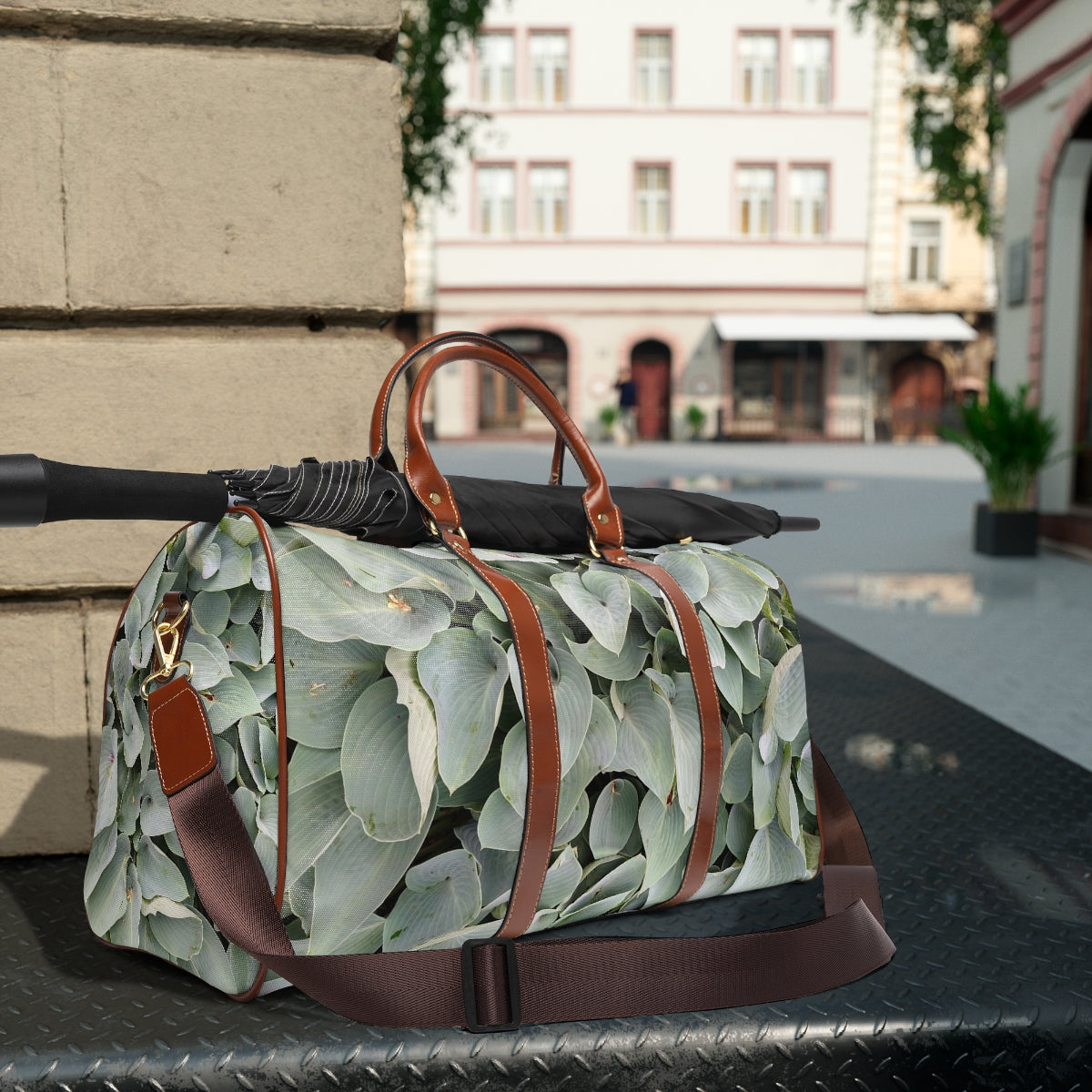 Waterproof Travel Bag 01: Light Green Foliage!