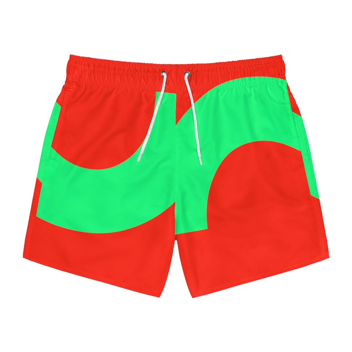 Red Green Geometric Summer 2022 Swimming Trunks!