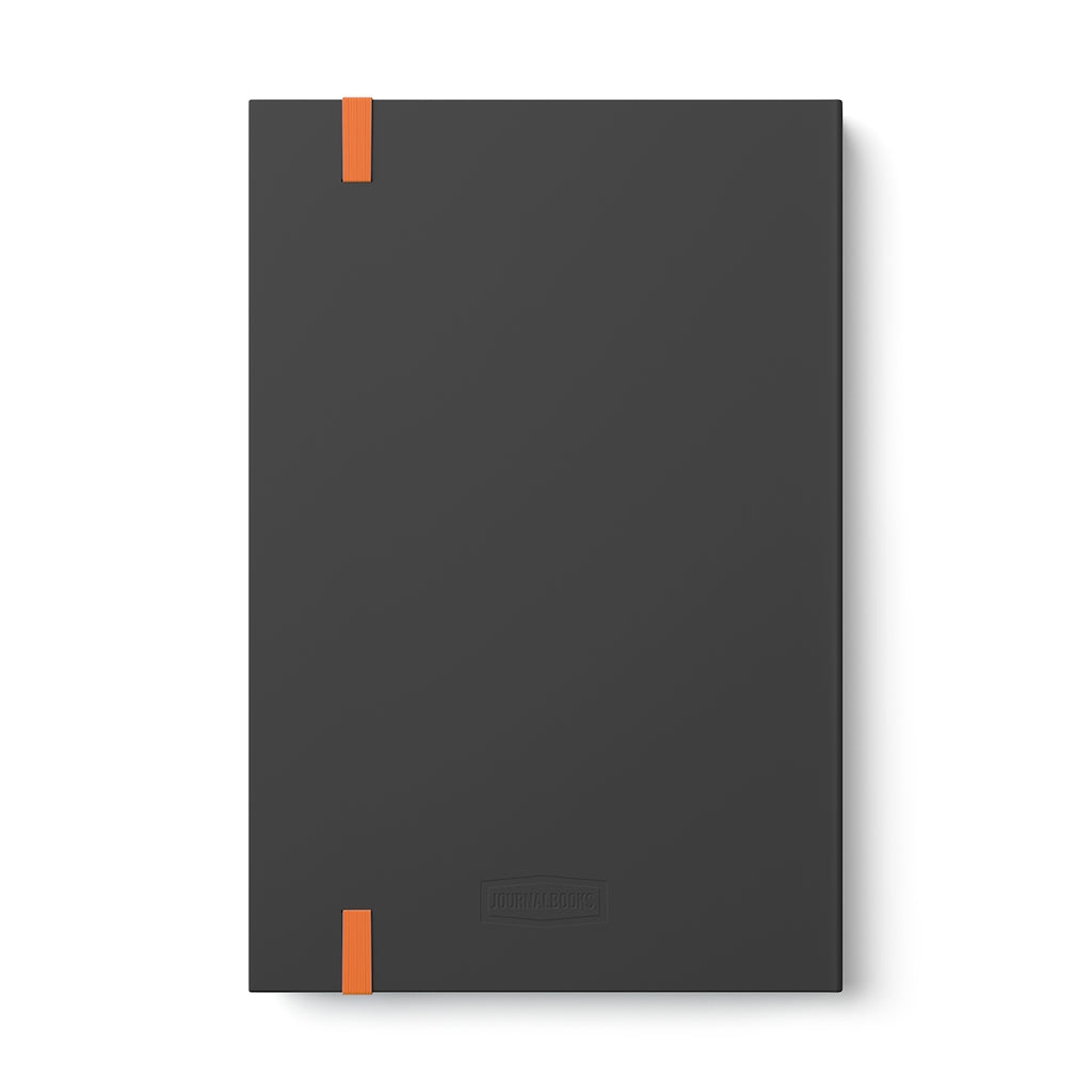 Color-Contrast Ruled Notebook With Metallic Floral Design Cover Color
