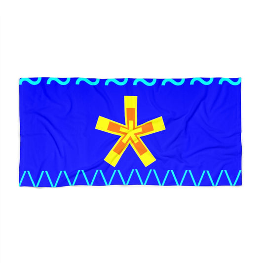 Abstract Dark Blue Geometric Print Beach Towels Summer 2022!