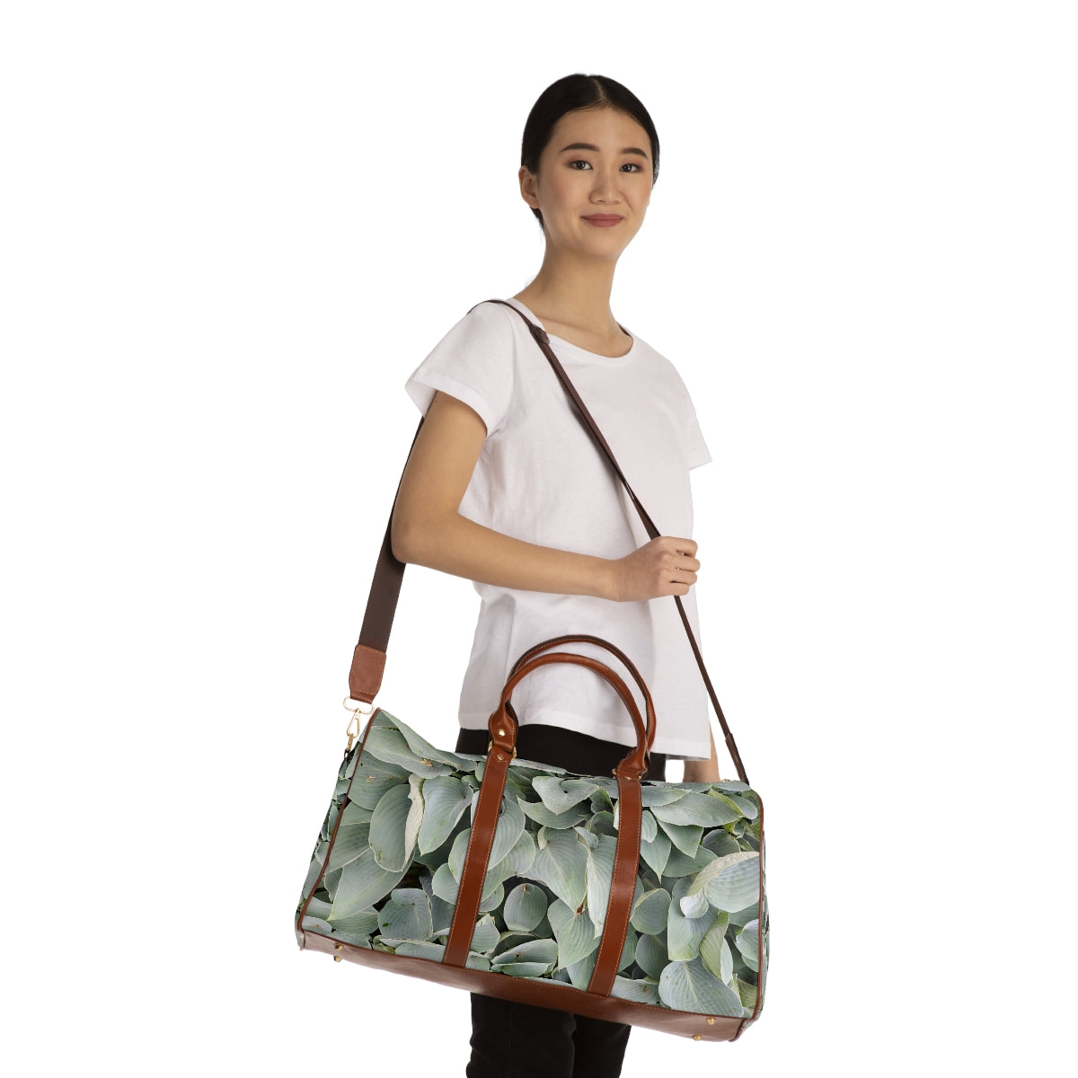 Waterproof Travel Bag 01: Light Green Foliage!