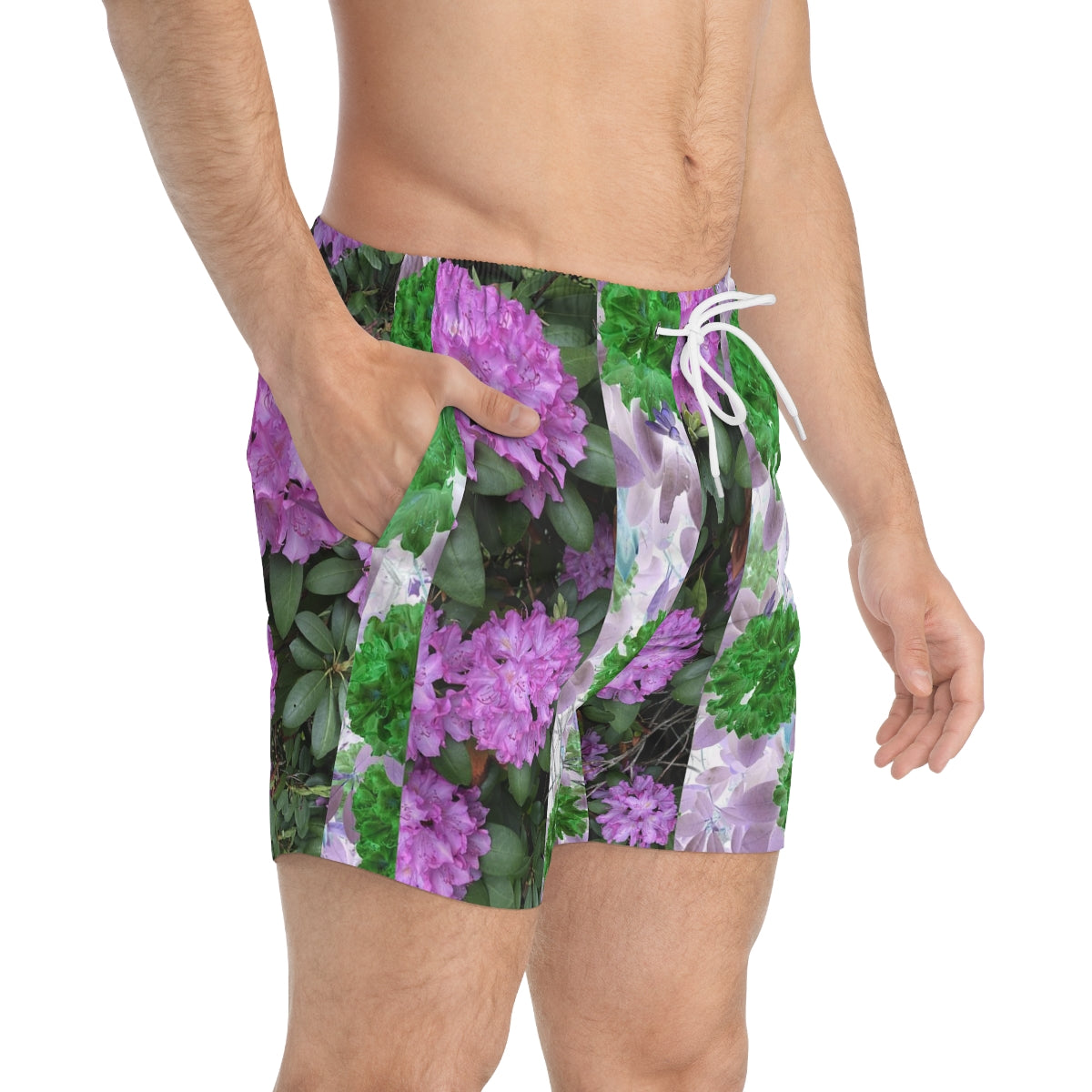 Striped Floral Cyberpunk Pink Purple Slime Green Summer 2022 Fashion Trunks