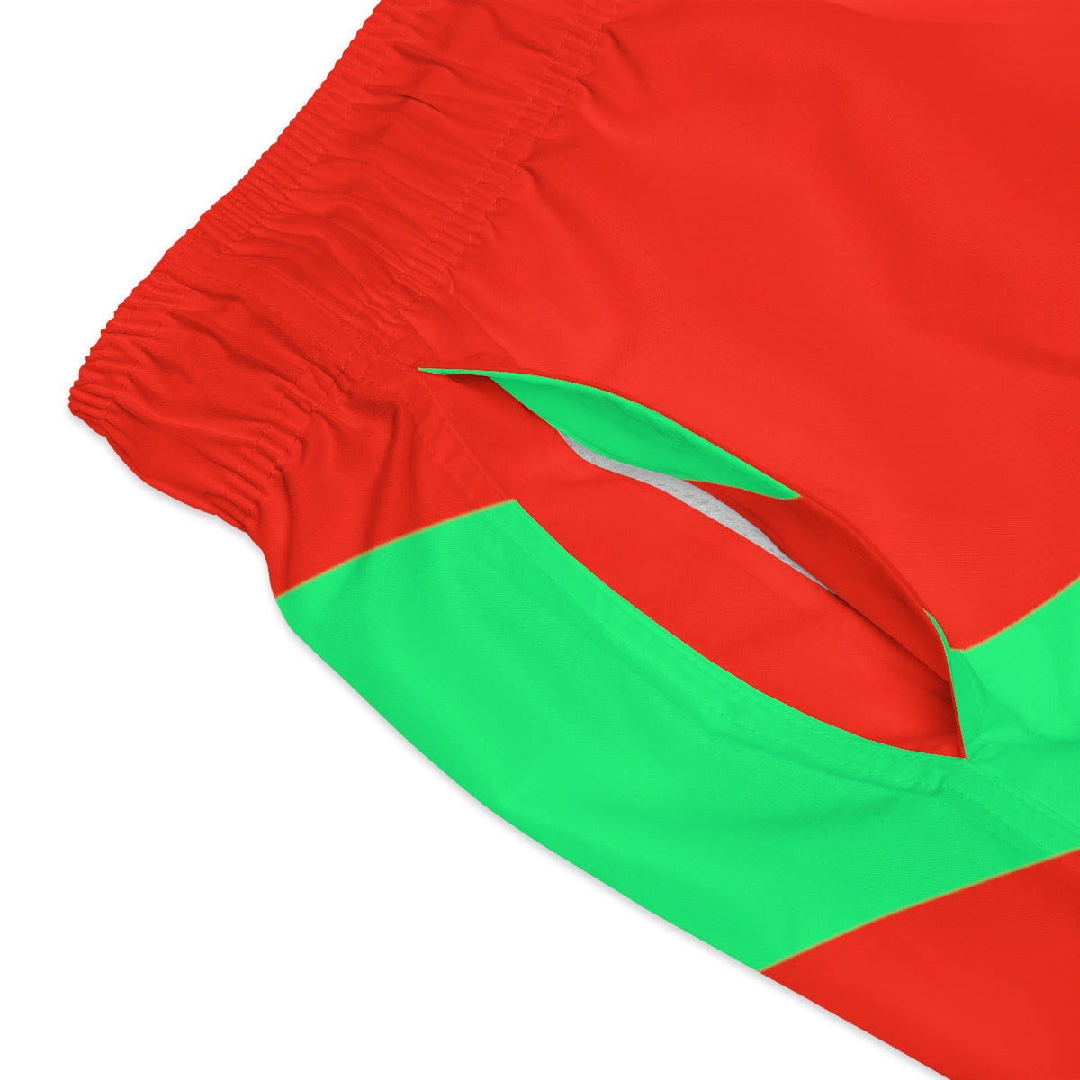 Red Green Geometric Summer 2022 Swimming Trunks!