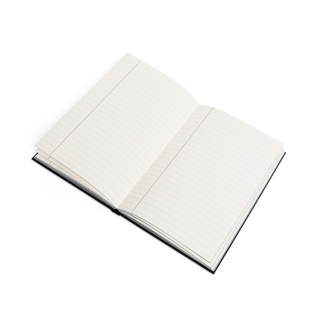 Color-Contrast Ruled Notebook With Metallic Floral Design Cover Color