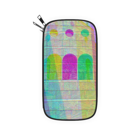Passport Wallet 01: Baptistry Arches In Technicolor Triplicate Skew