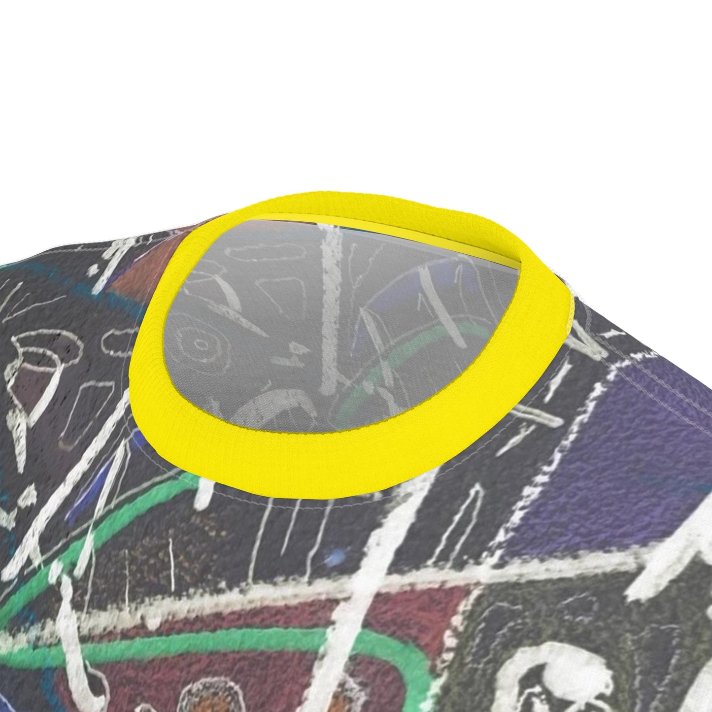 Cyberpunk Tee 02: Neon Yellow Sleeves And a Whale in Dark Waters Summer 2022