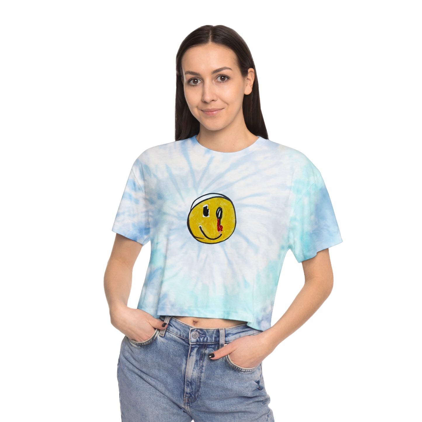 Tie-Dye Crop Tee 01: Keep Smilin'!