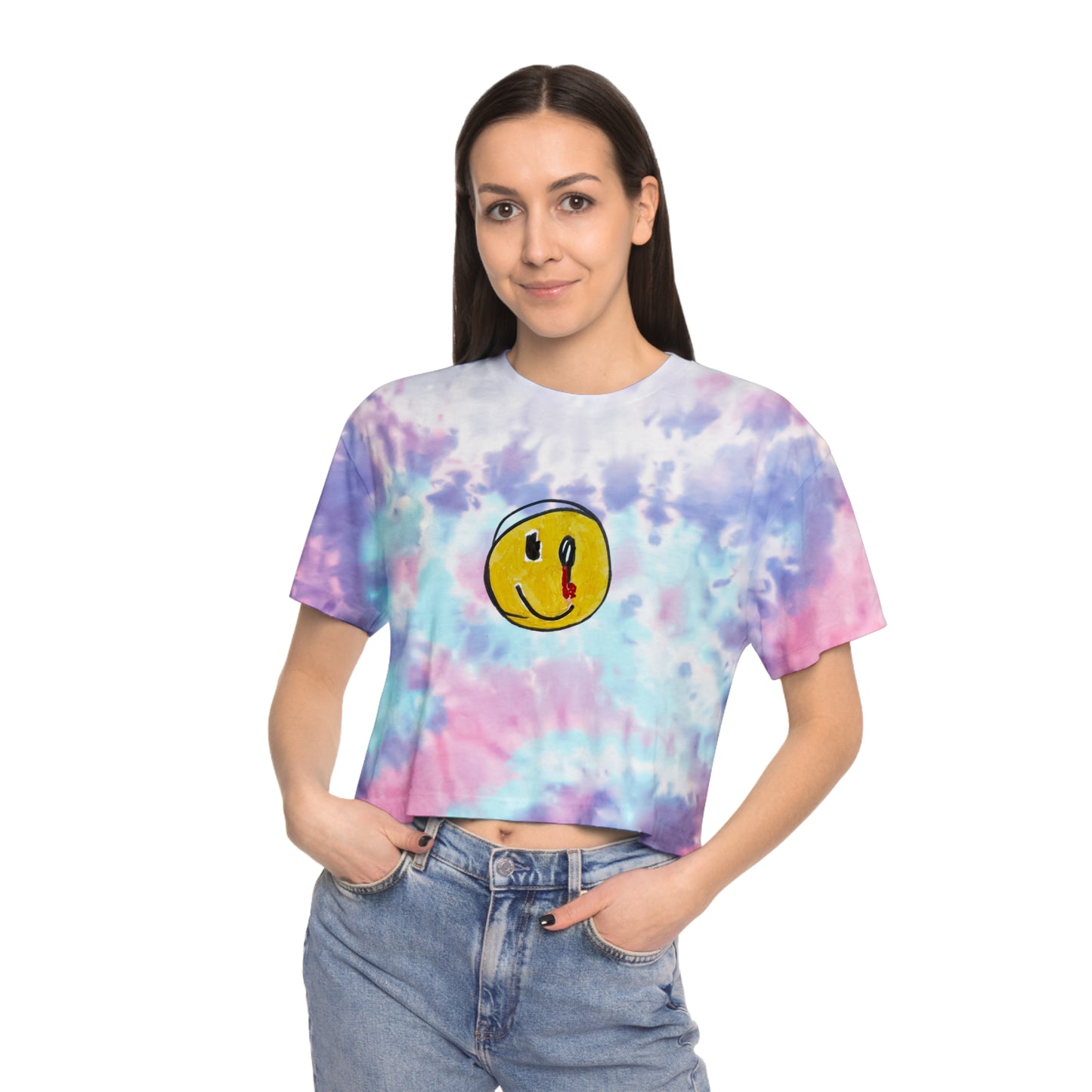 Tie-Dye Crop Tee 01: Keep Smilin'!