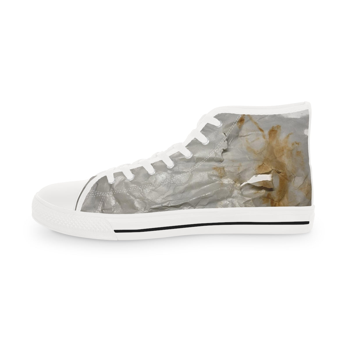 High Tops 01: Torn Paper Graphic Print Shoes!