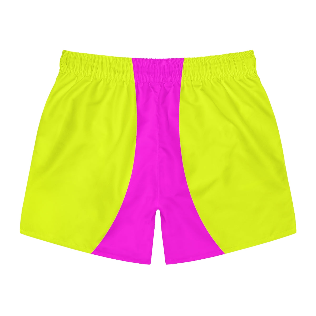 Fluorescent Yellow Pink Geometric Summer 2022 Swimming Trunks!