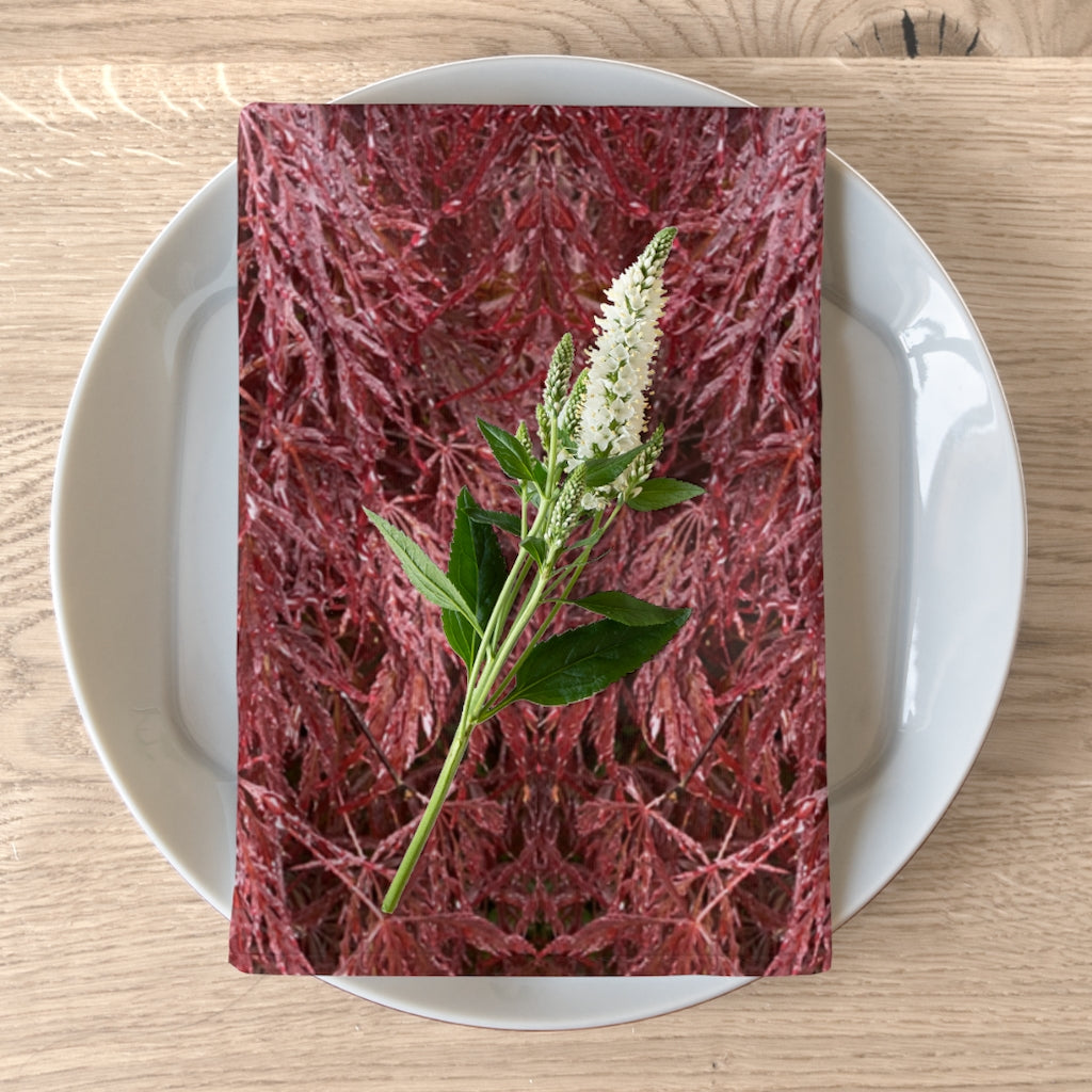 Four-Piece Dinner Napkins 01: Ruddy Foliage