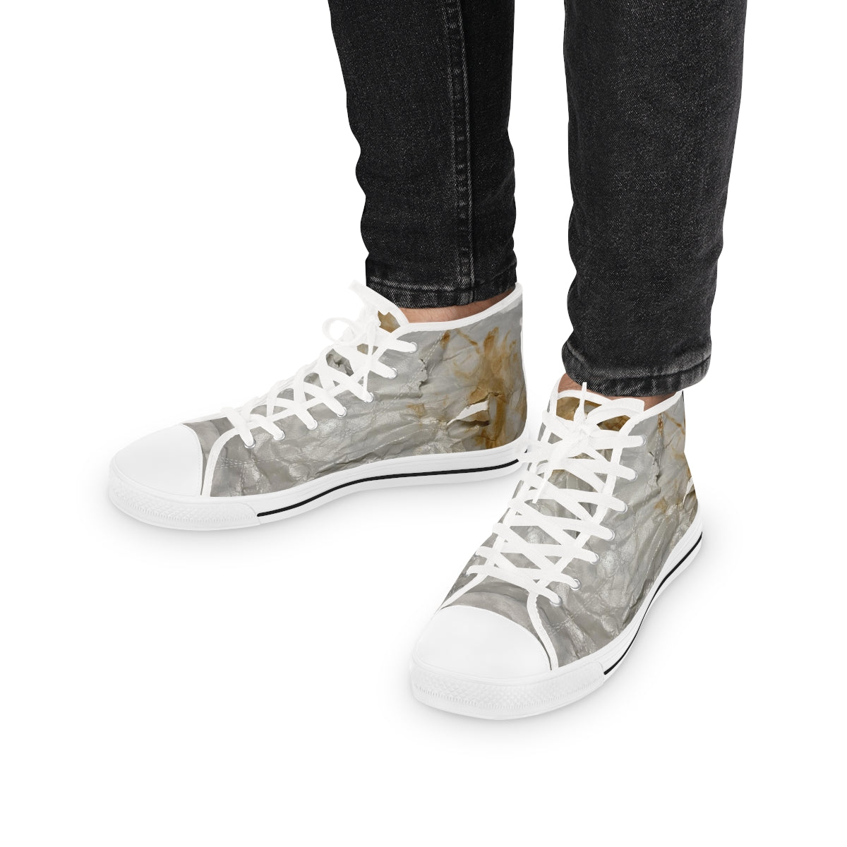 High Tops 01: Torn Paper Graphic Print Shoes!