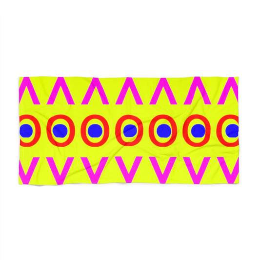 Bright Yellow, Pink, Red, & Blue Abstract Beach Towels Summer 2022!
