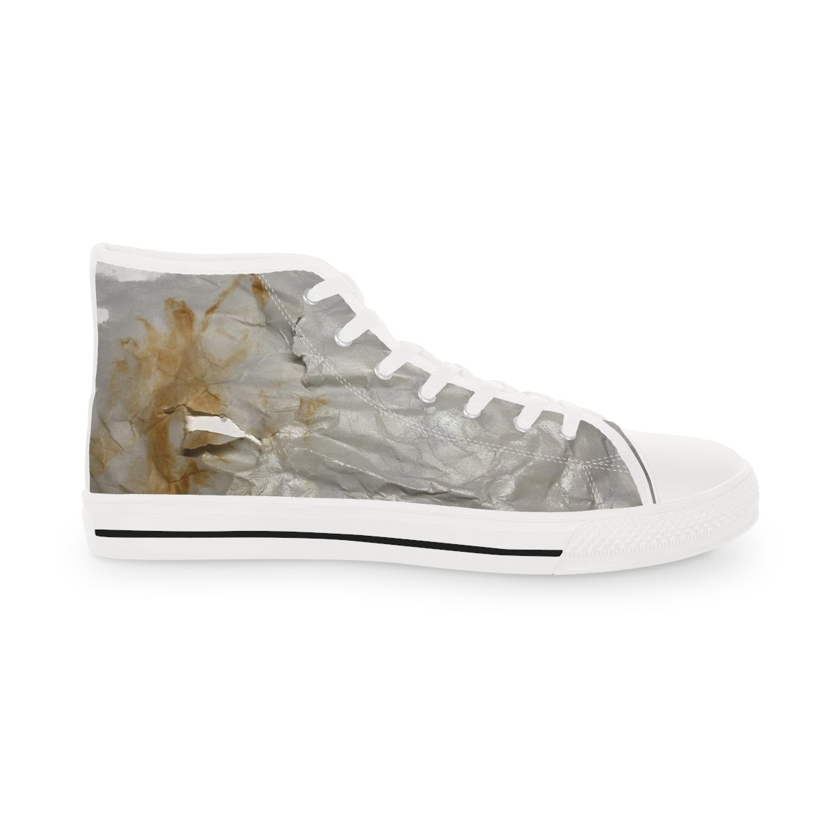 High Tops 01: Torn Paper Graphic Print Shoes!